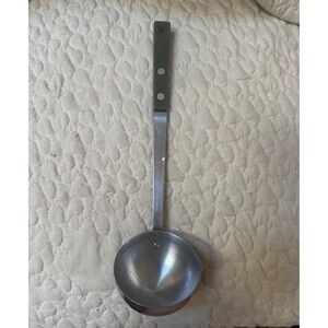Vintage Household Stainless Steel USA Measuring Scoop Ladle black Handle